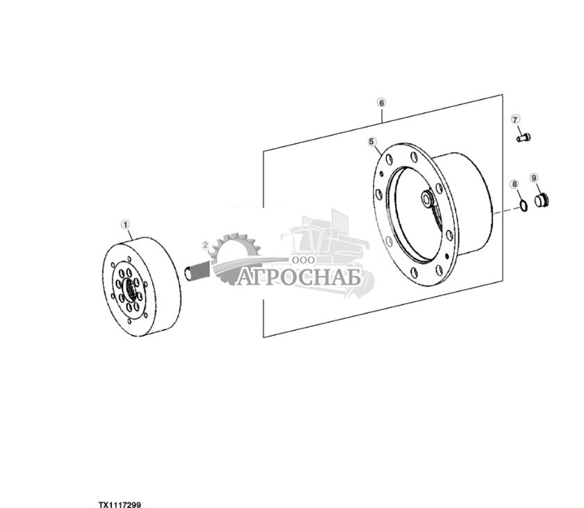Шестерни и водило планетарной передачи переднего моста - ST724395 29.jpg